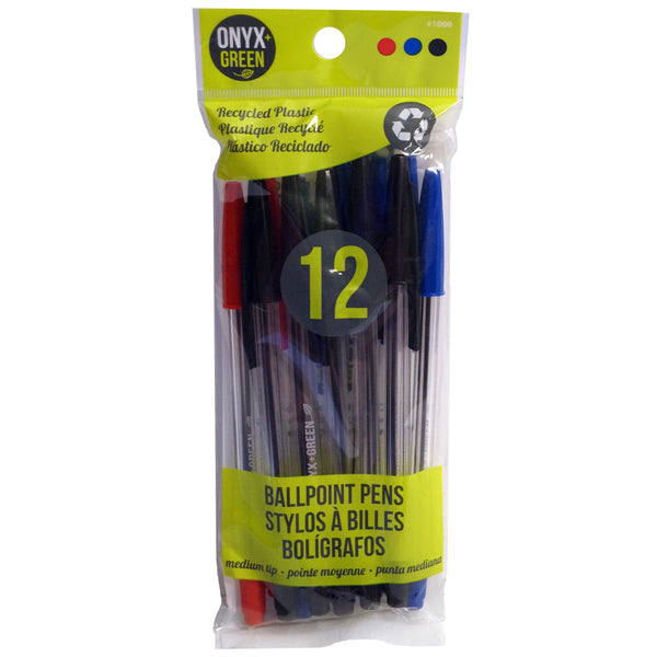 1000 - Ballpoint Pens | Pack of 12 | Recycled Plastic
